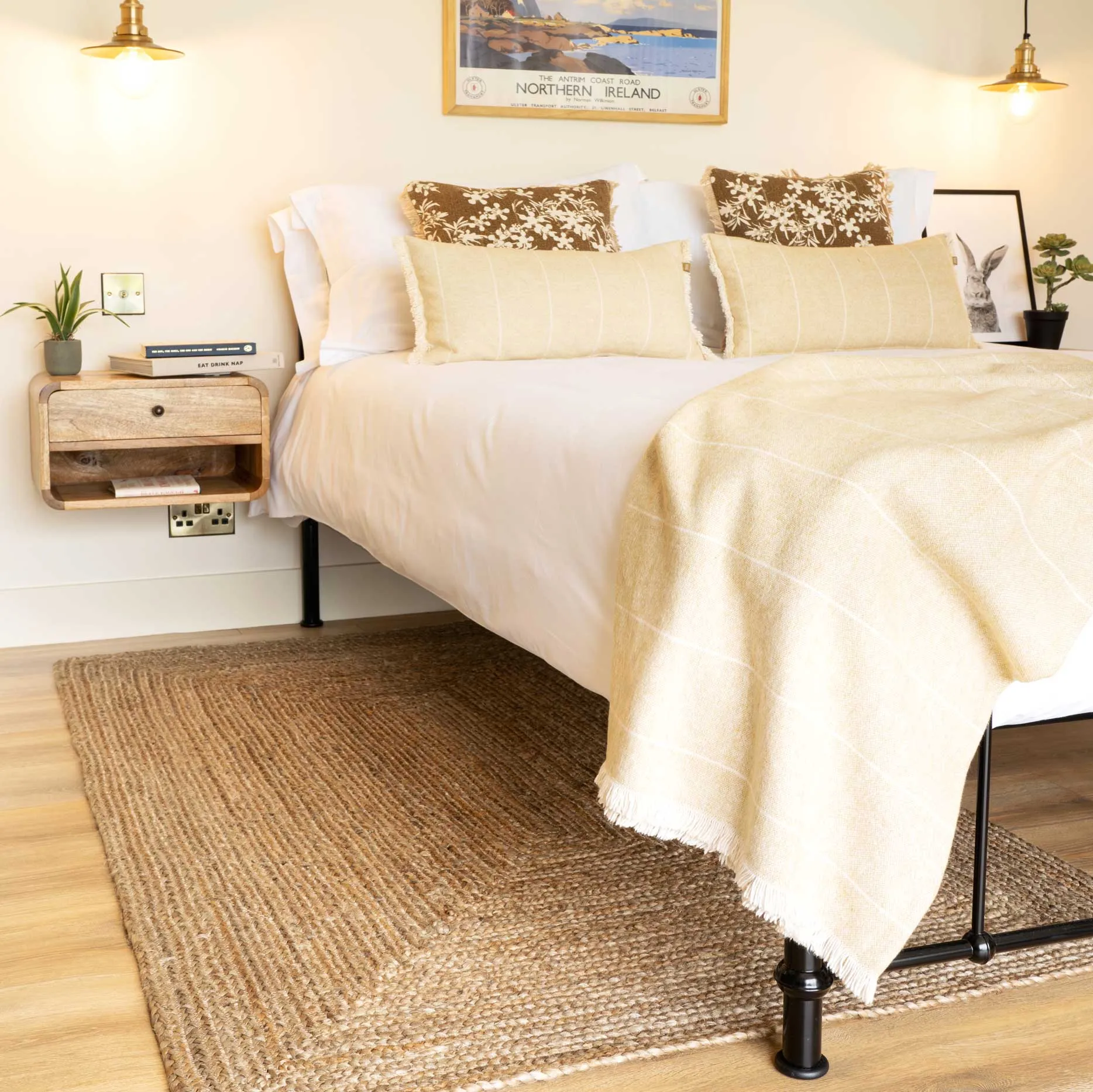 Natural Rustic Braided Jute Rug