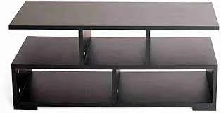 NE Furniture Shelves Modern Engineered Wood Bookcases Coffe Table Styles Designs Bookshelf for Books, Living Room Furniture (Black Wenge)