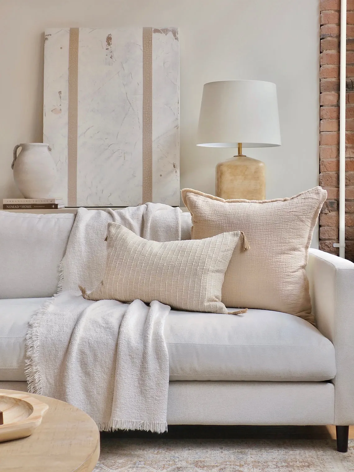 Neriah Beige Pillow | 16x24