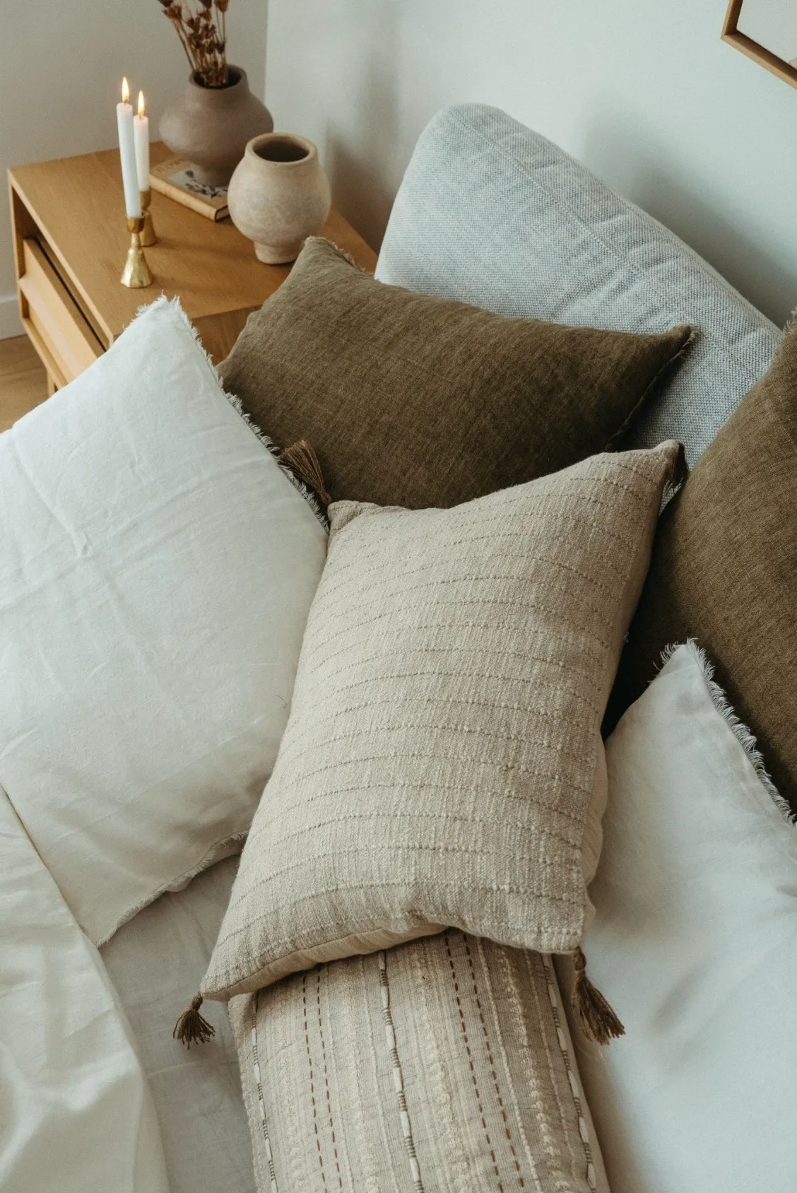 Neriah Beige Pillow | 16x24