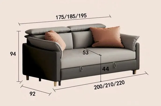 Nima Scratch Resistant Leather Sofa Bed