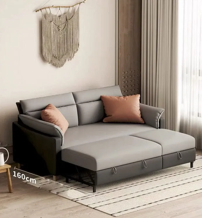 Nima Scratch Resistant Leather Sofa Bed