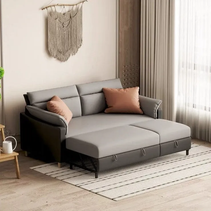 Nima Scratch Resistant Leather Sofa Bed