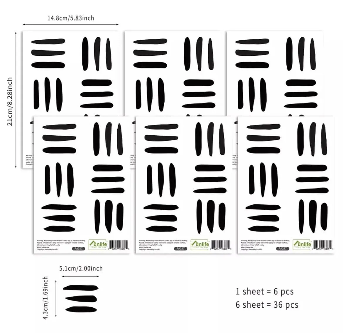 Nursery Wall Decals - Square Dash