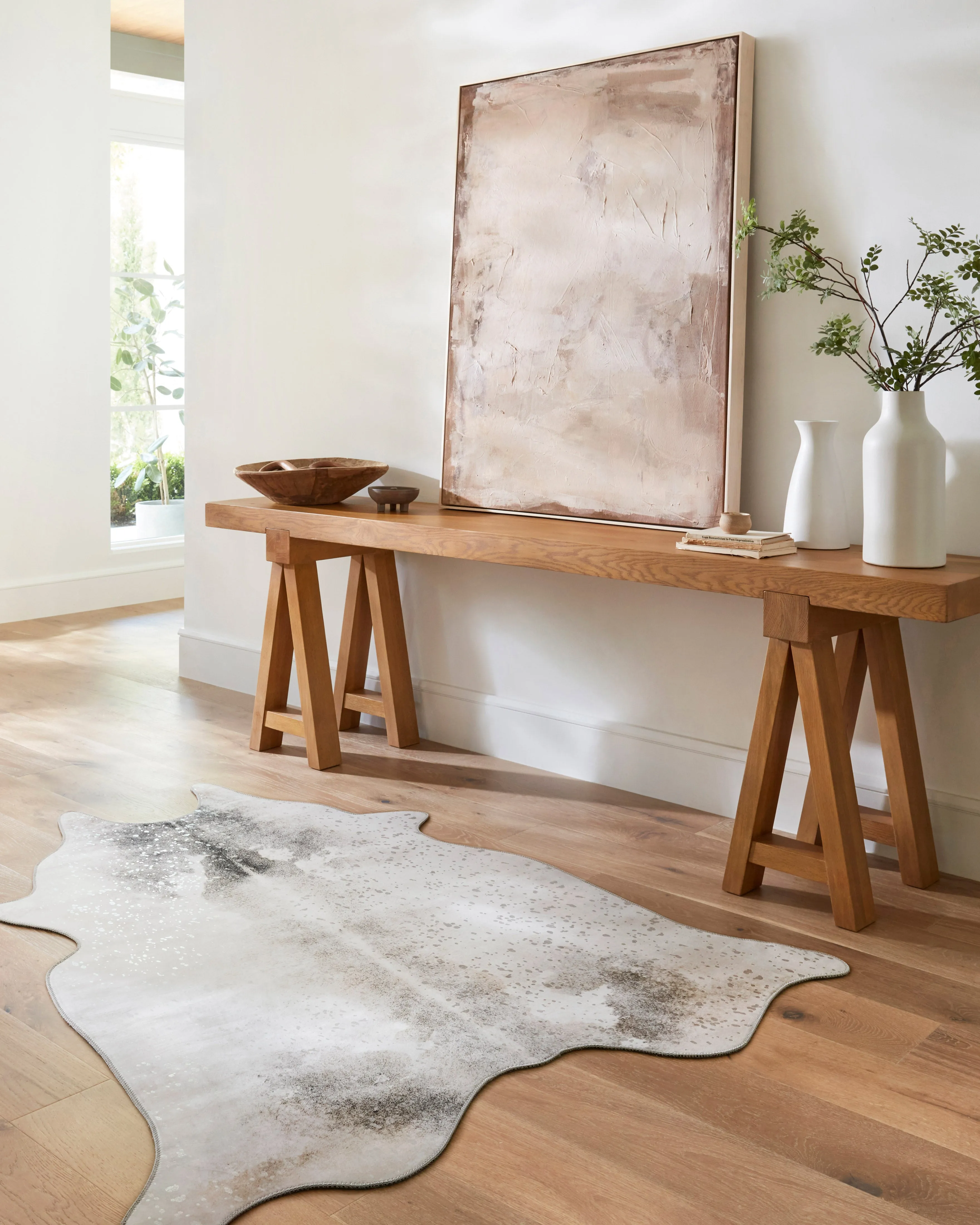Odessa Rug in Silver & Grey