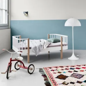 Oliver Furniture - Wood Junior Bed in White & Oak