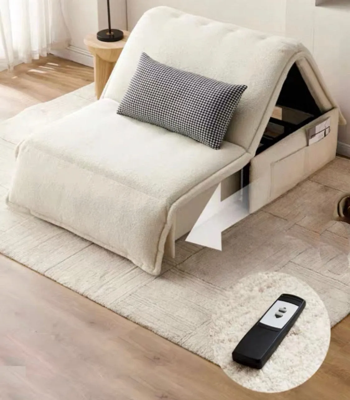 Omari Boucle Electric Sofa Bed