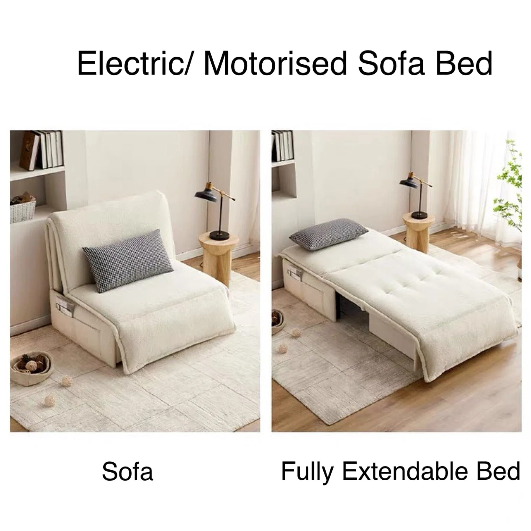 Omari Boucle Electric Sofa Bed