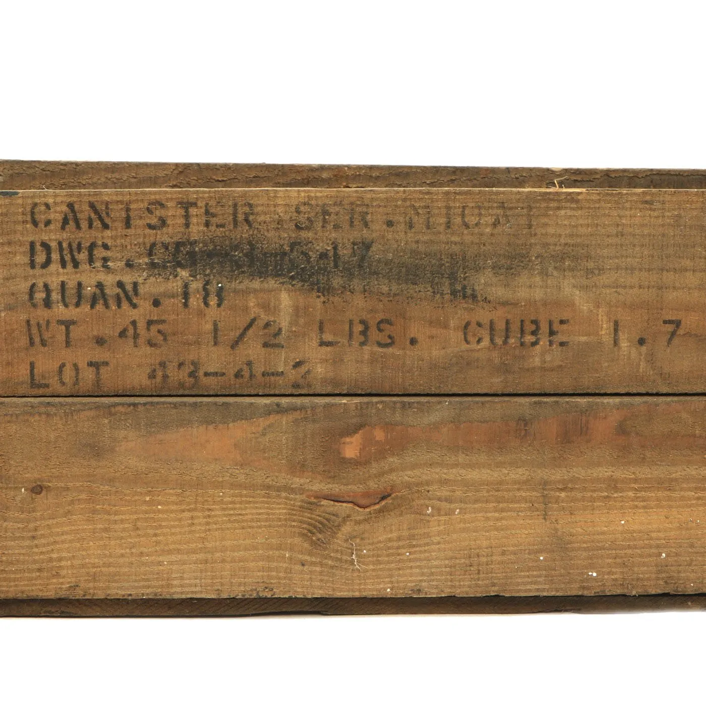Original U.S. WWII Dated 32 Grenade Canisters in M10A1 Light Weight Service Mask Filter Transit Chest