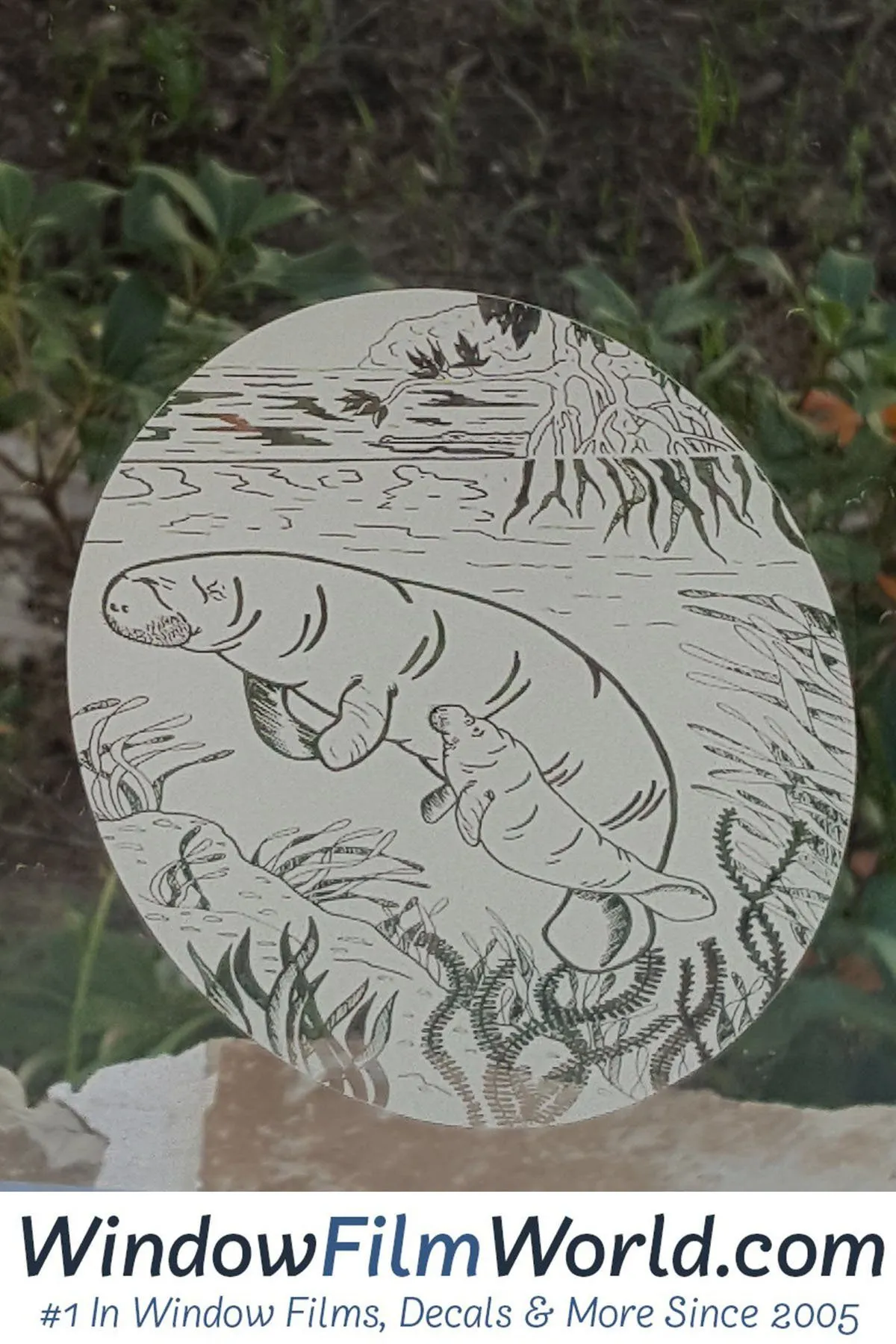Oval Manatee | (Static Cling )