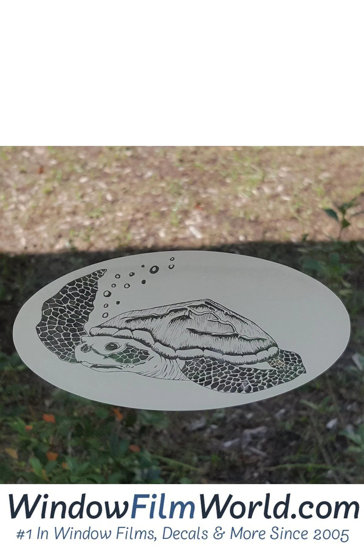 Oval Sea Turtle  | (Static Cling )