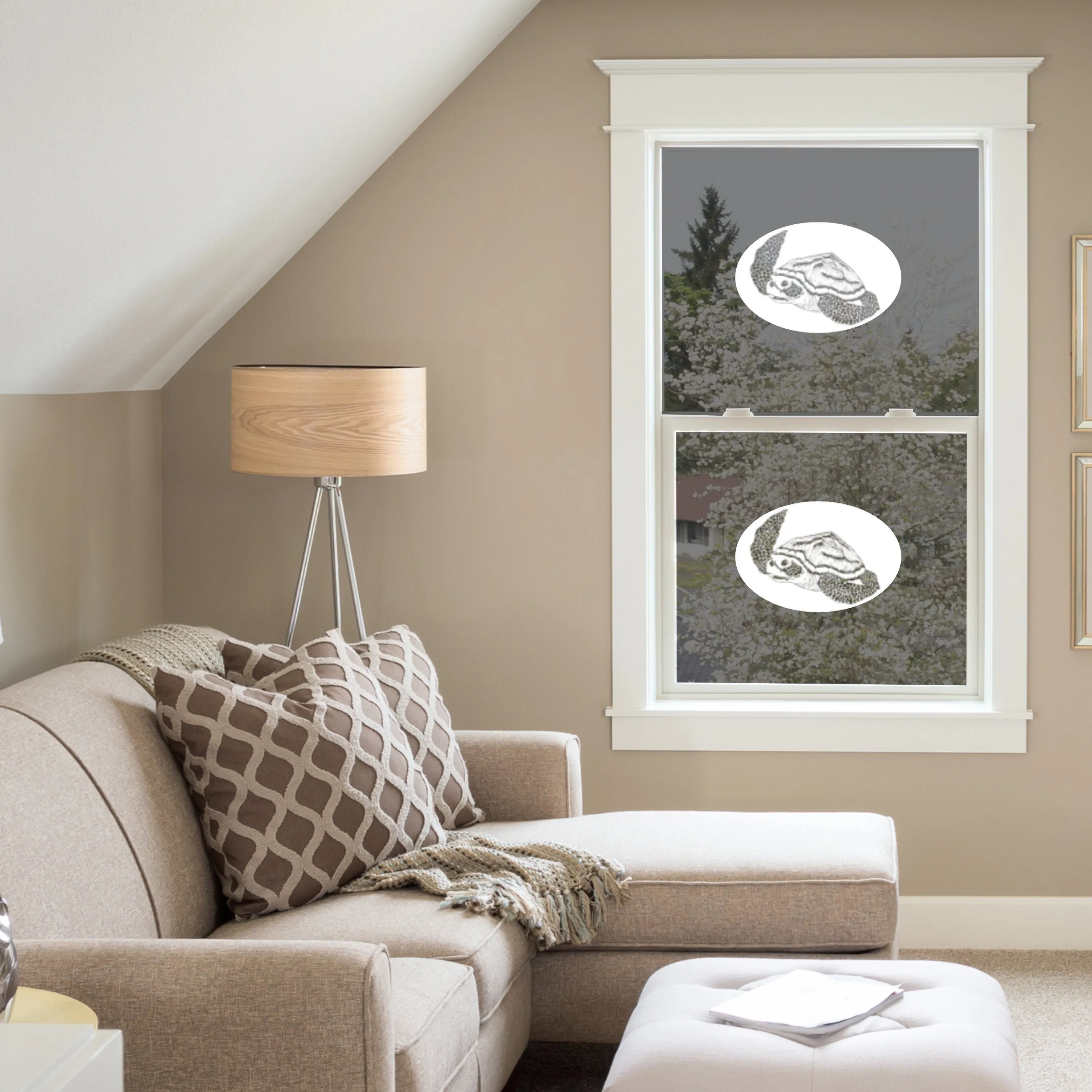 Oval Sea Turtle  | (Static Cling )