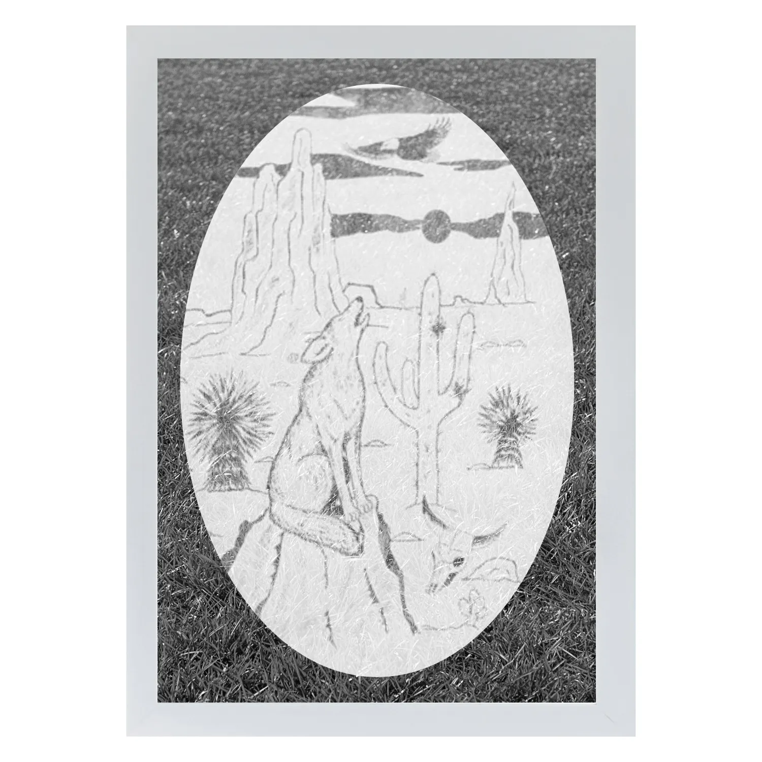 Oval Southwest Scene  | (Static Cling )