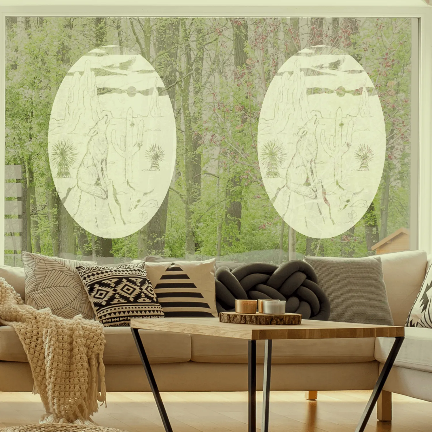 Oval Southwest Scene  | (Static Cling )