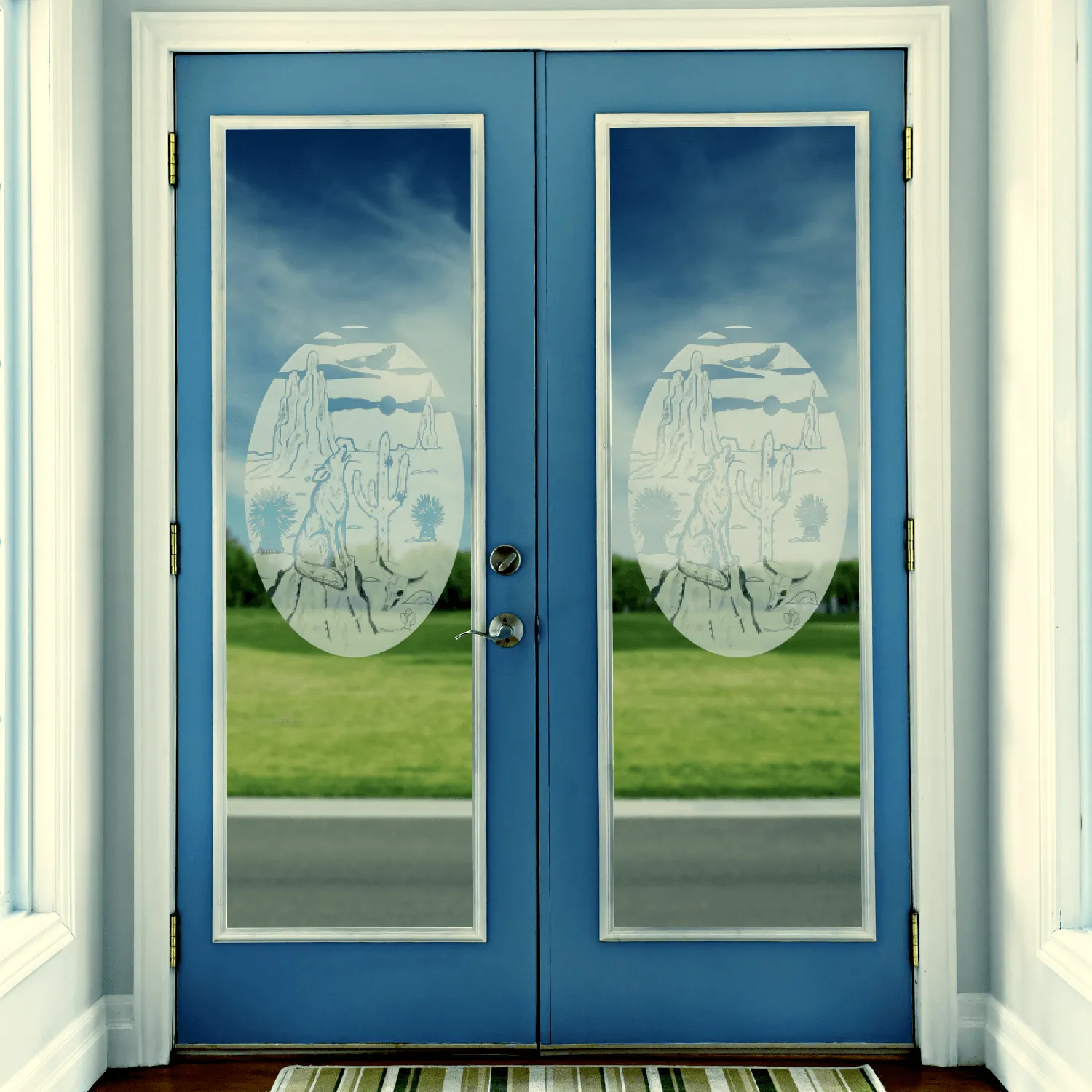 Oval Southwest Scene  | (Static Cling )