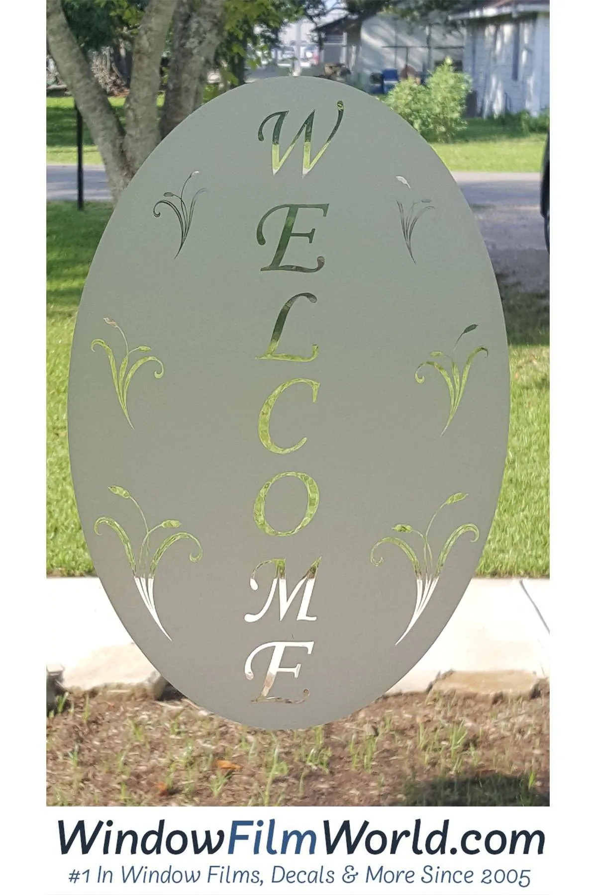 Oval  Welcome | (Static Cling)
