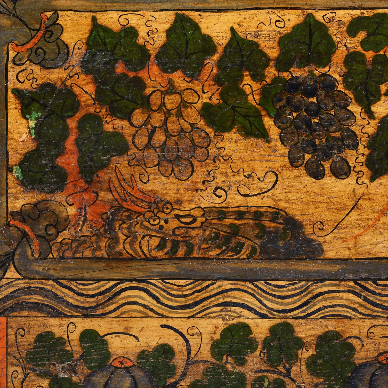 Painted Blanket Chest From Mongolia - 19thC