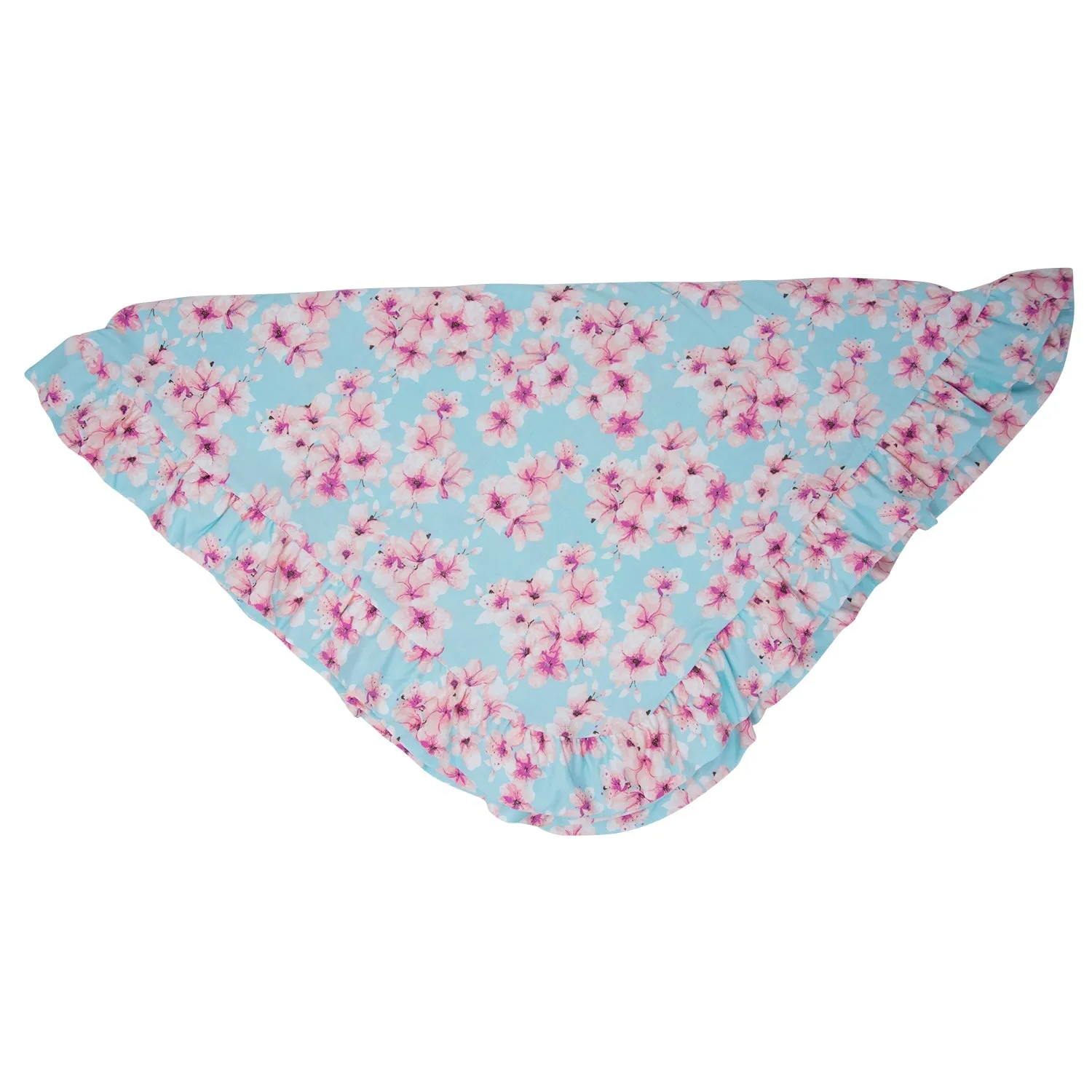 Pretty Pink Floral Ruffle Blanket