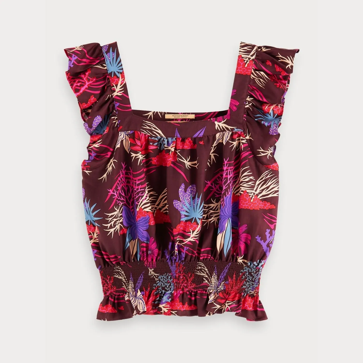 Printed Ruffle Top