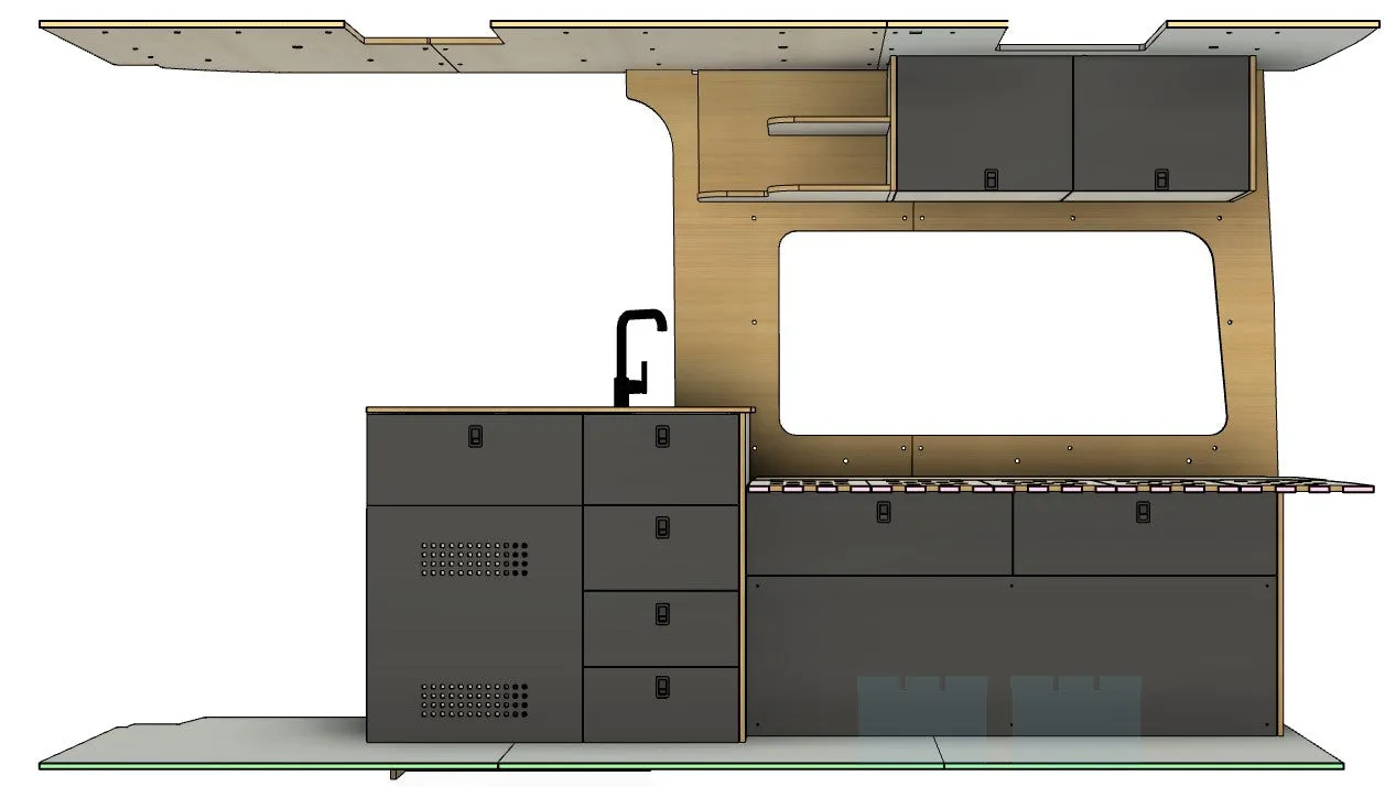 Ramble Interior Cabinetry Kit for 144" Sprinter