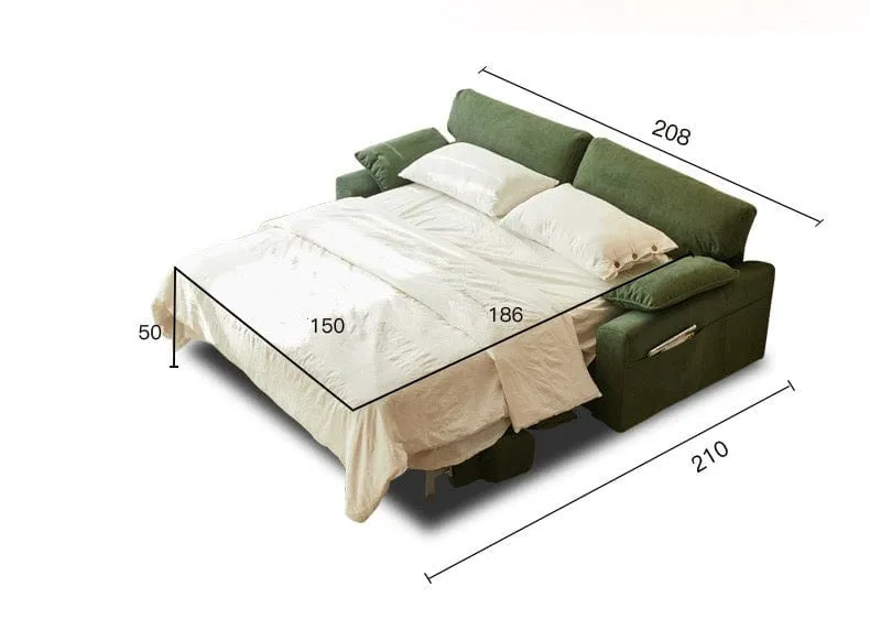 Randell Foldable Sofa Bed with Mattress