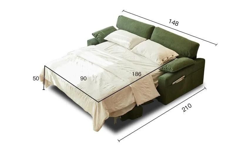 Randell Foldable Sofa Bed with Mattress