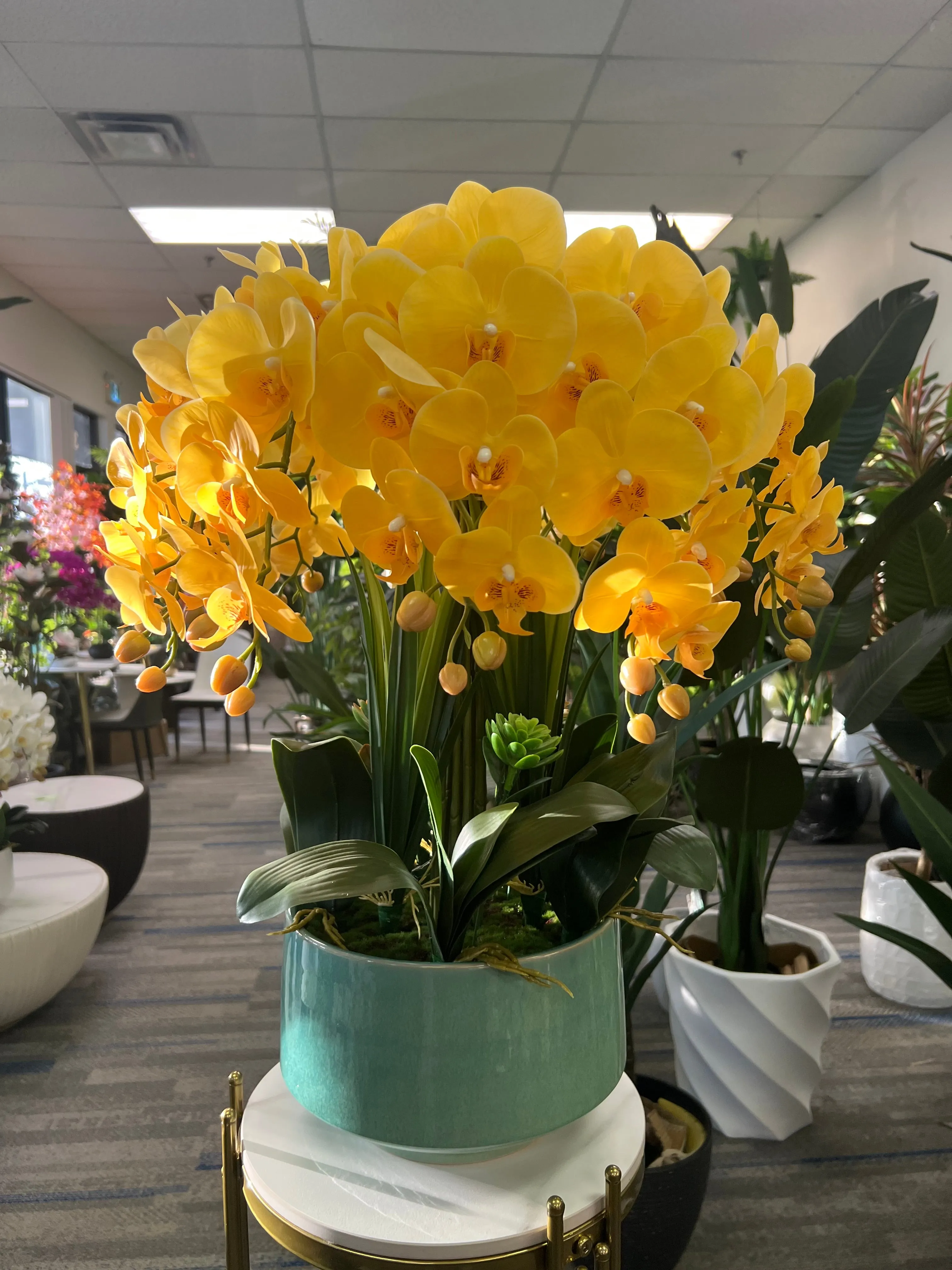 Real touch Artificial Orchid Flower Arrangement (10 stems )
