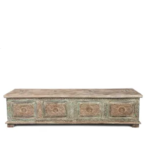 Reclaimed Teak Sunburst Blanket Chest