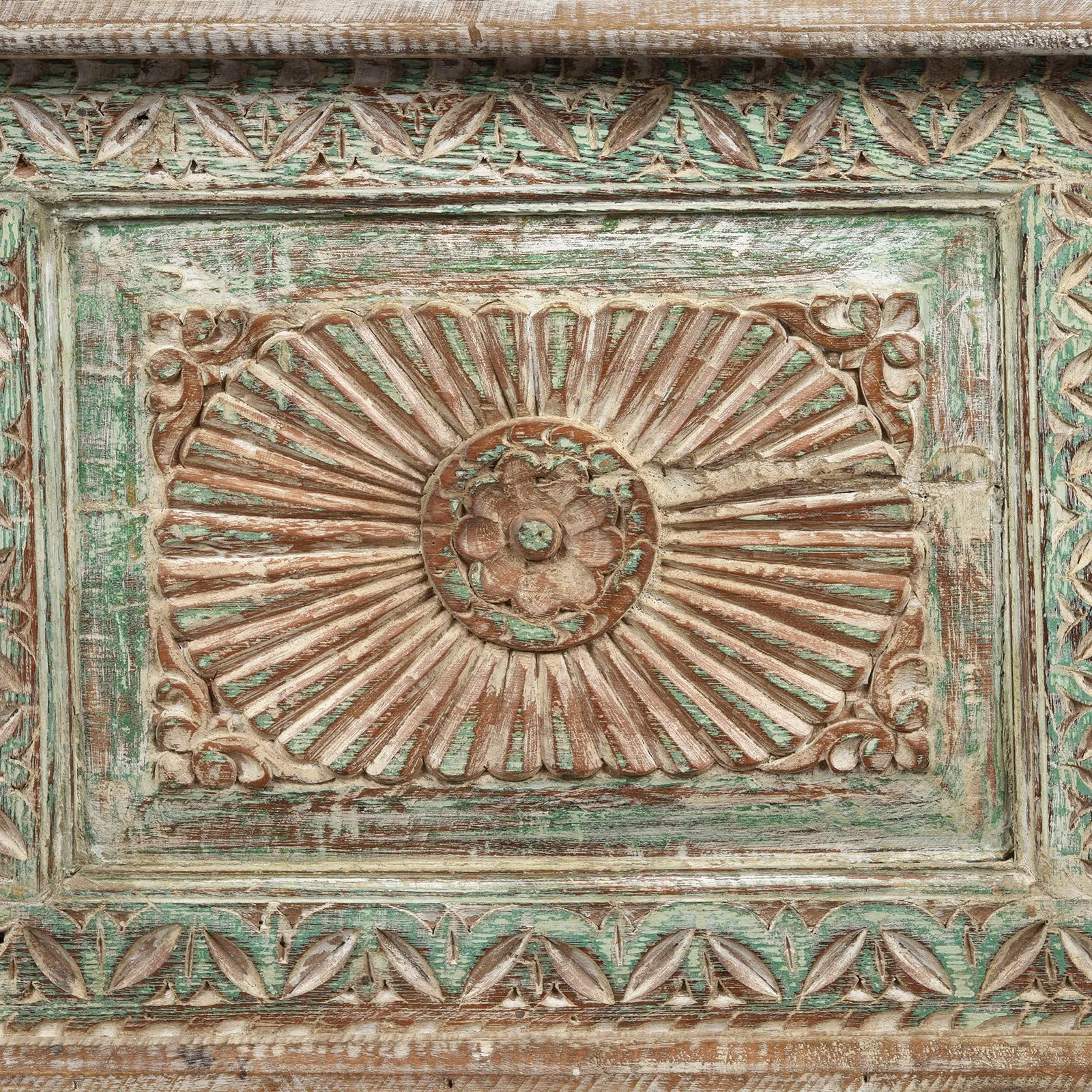 Reclaimed Teak Sunburst Blanket Chest