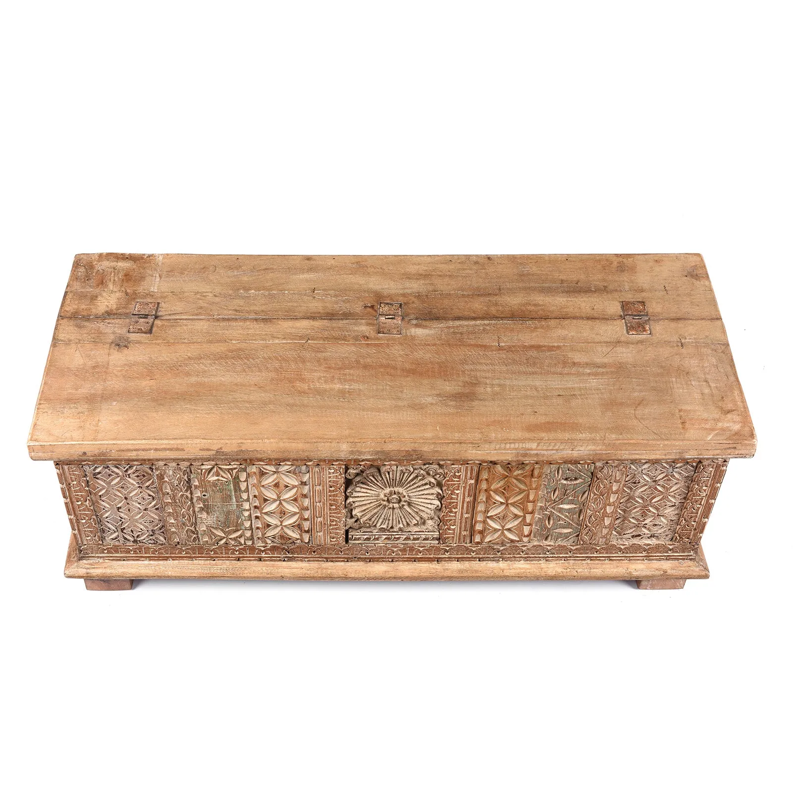 Reclaimed Teakwood Blanket Chest With Painted Finish