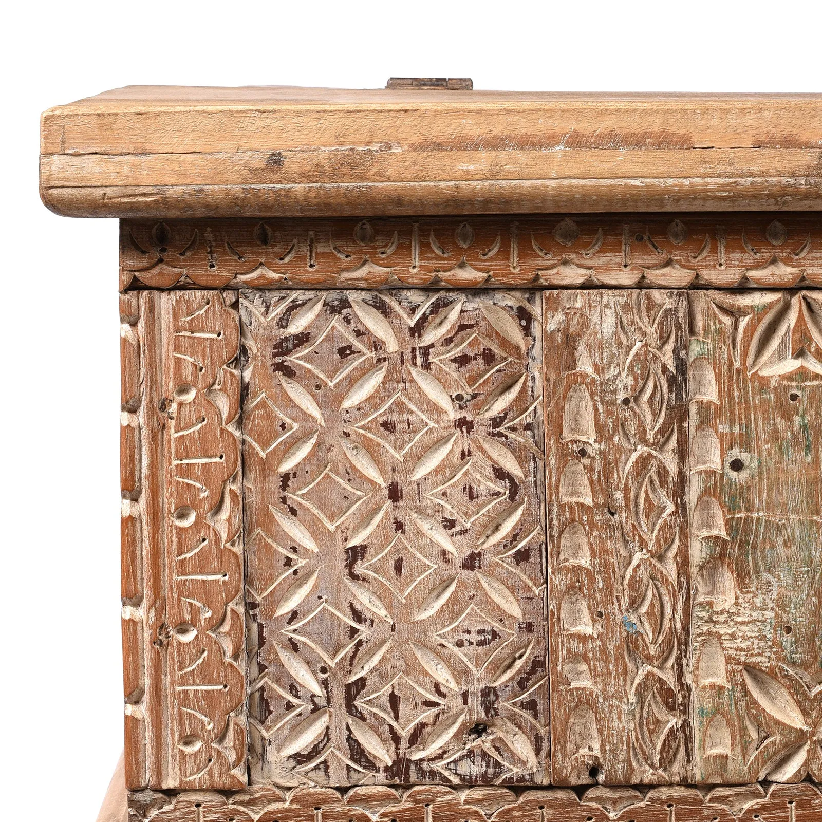 Reclaimed Teakwood Blanket Chest With Painted Finish
