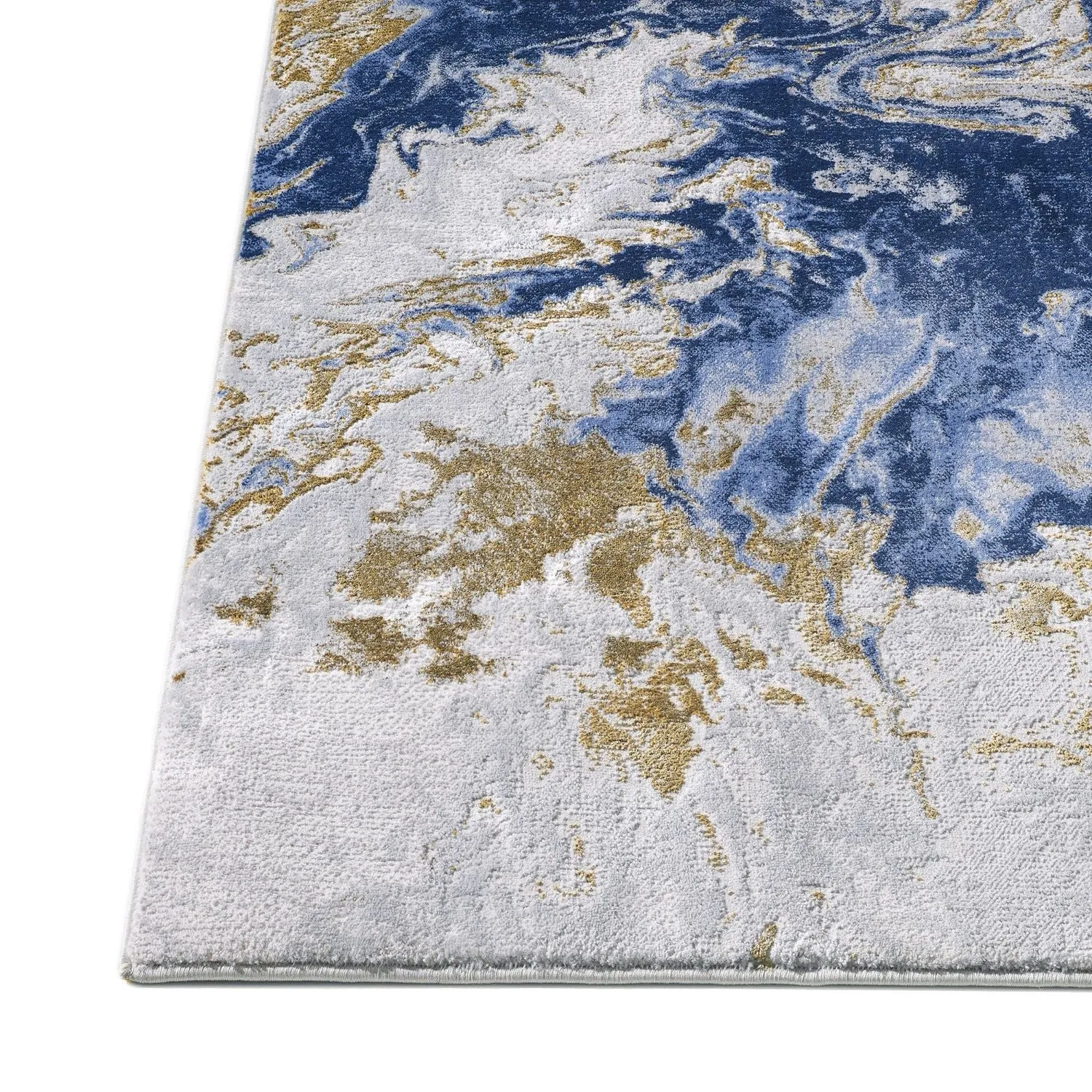 Regency-950 Area Rugs Runner Blue-Thunder 8-X-11