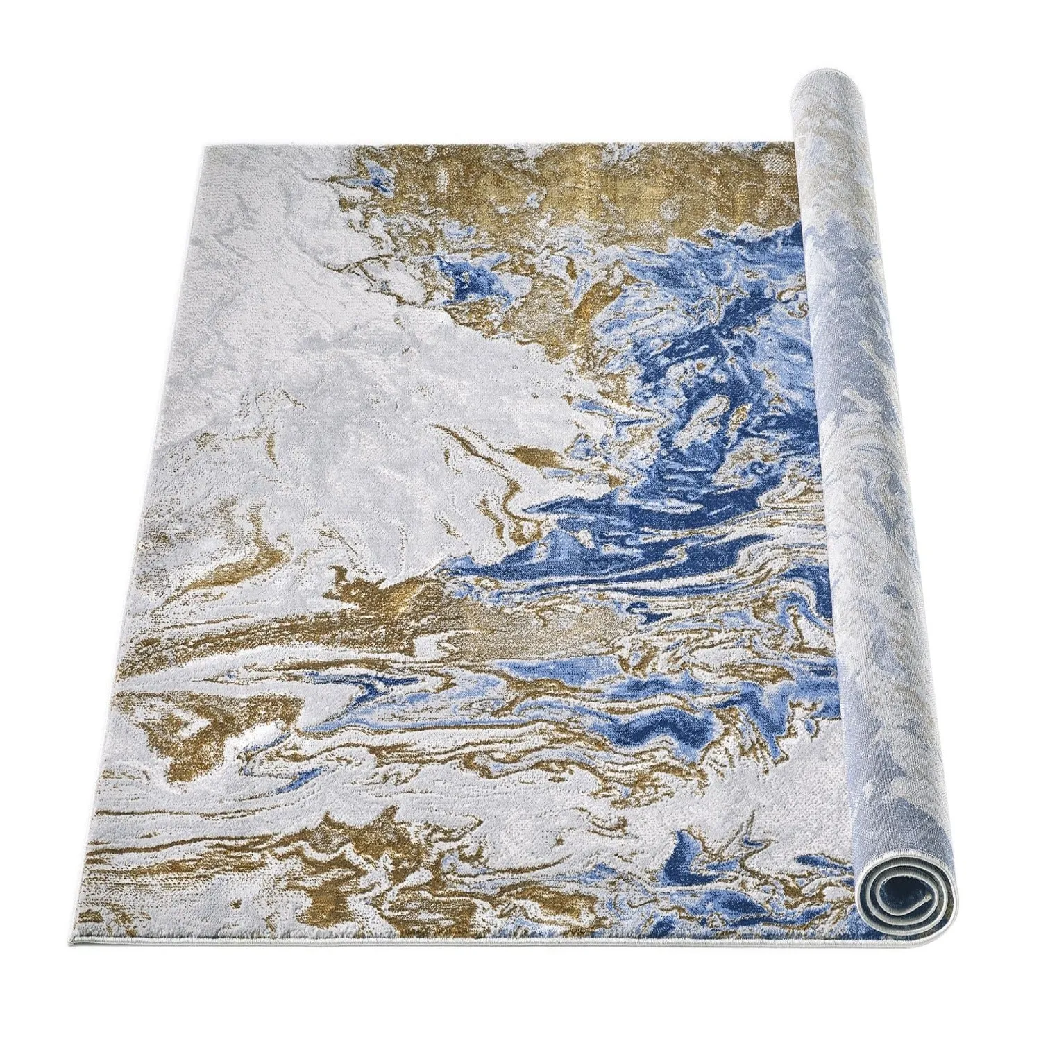 Regency-950 Area Rugs Runner Blue-Thunder 8-X-11