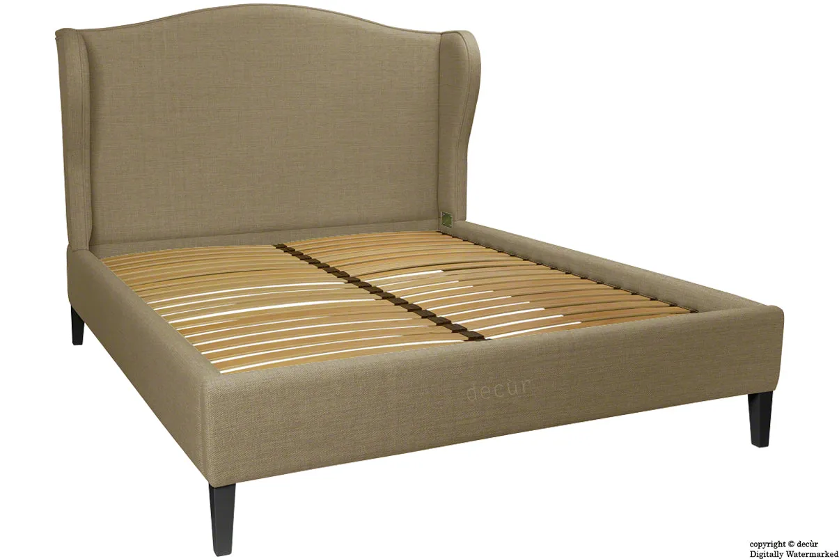 Regency Linen Winged Bed - Fudge
