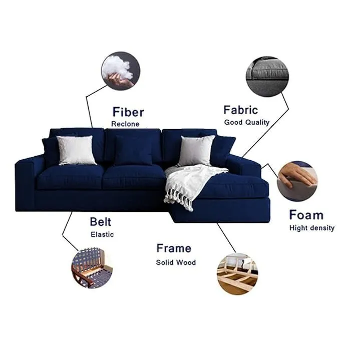 Reiko L-Shape 4 Seater Sofa for Living Room