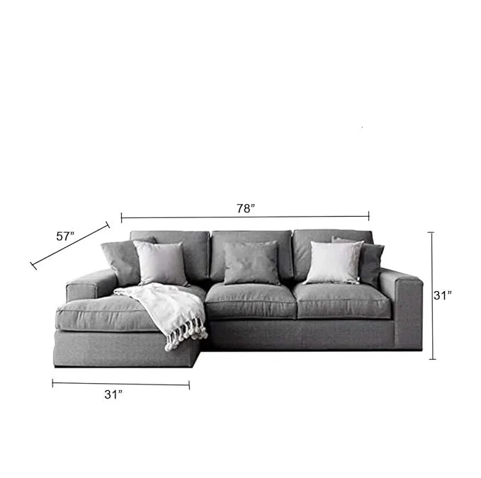 Reiko L-Shape 4 Seater Sofa for Living Room