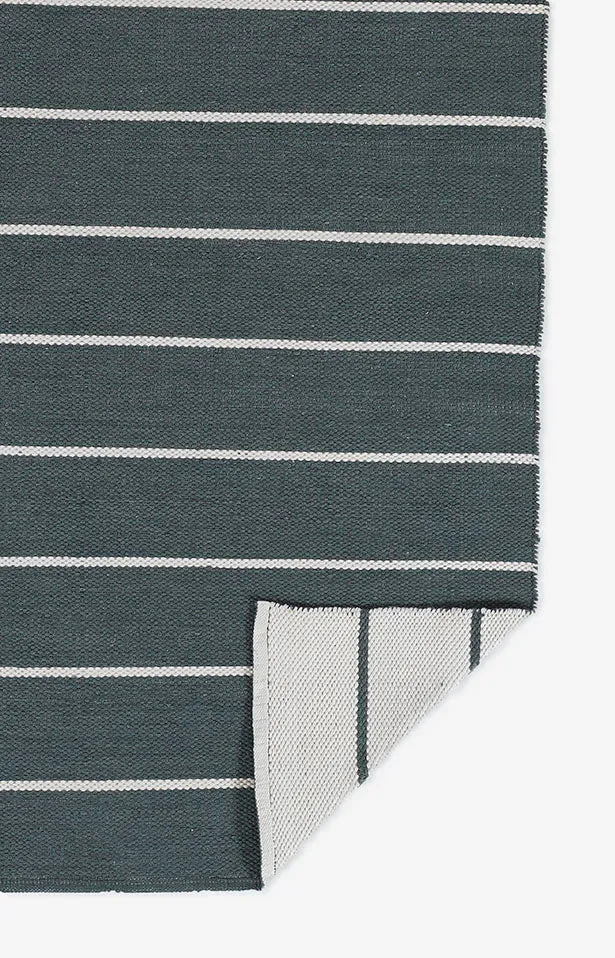 Ripple Slate Stripe Reversible Rug