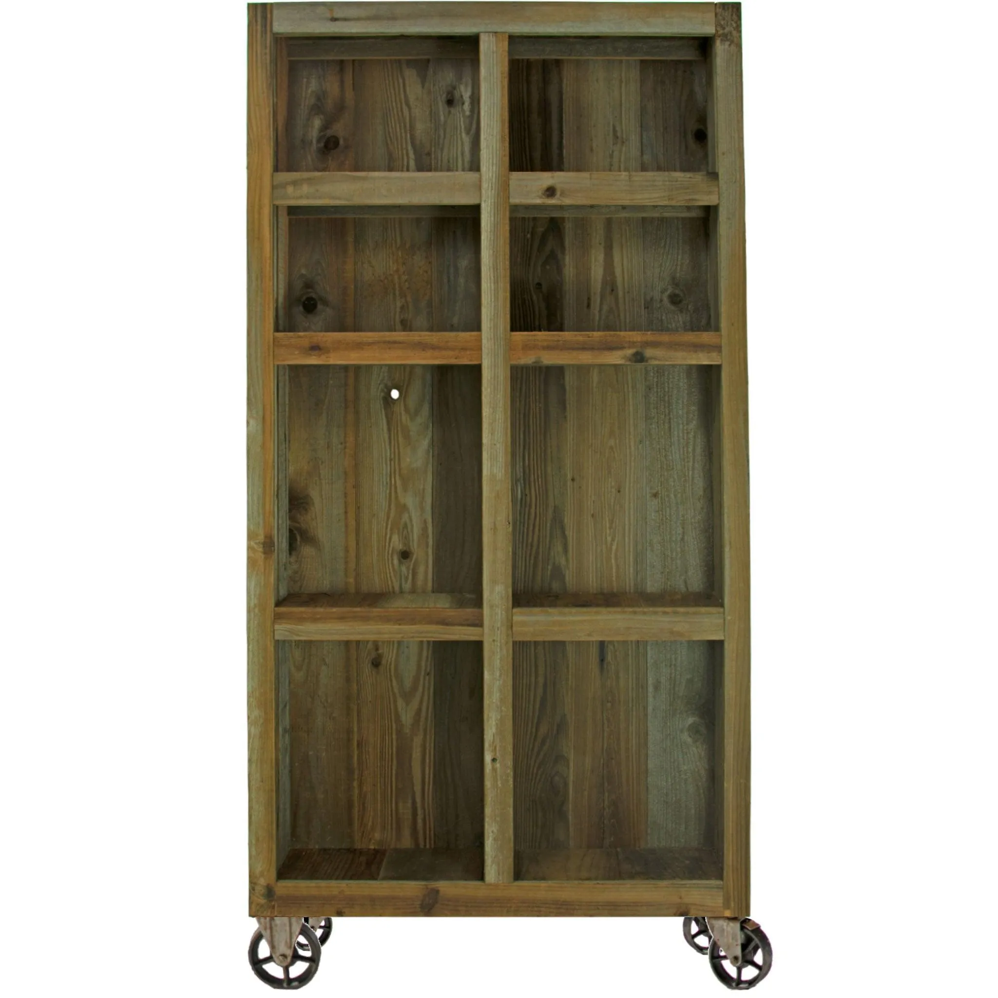 Rolling Redwood Storage Cabinet