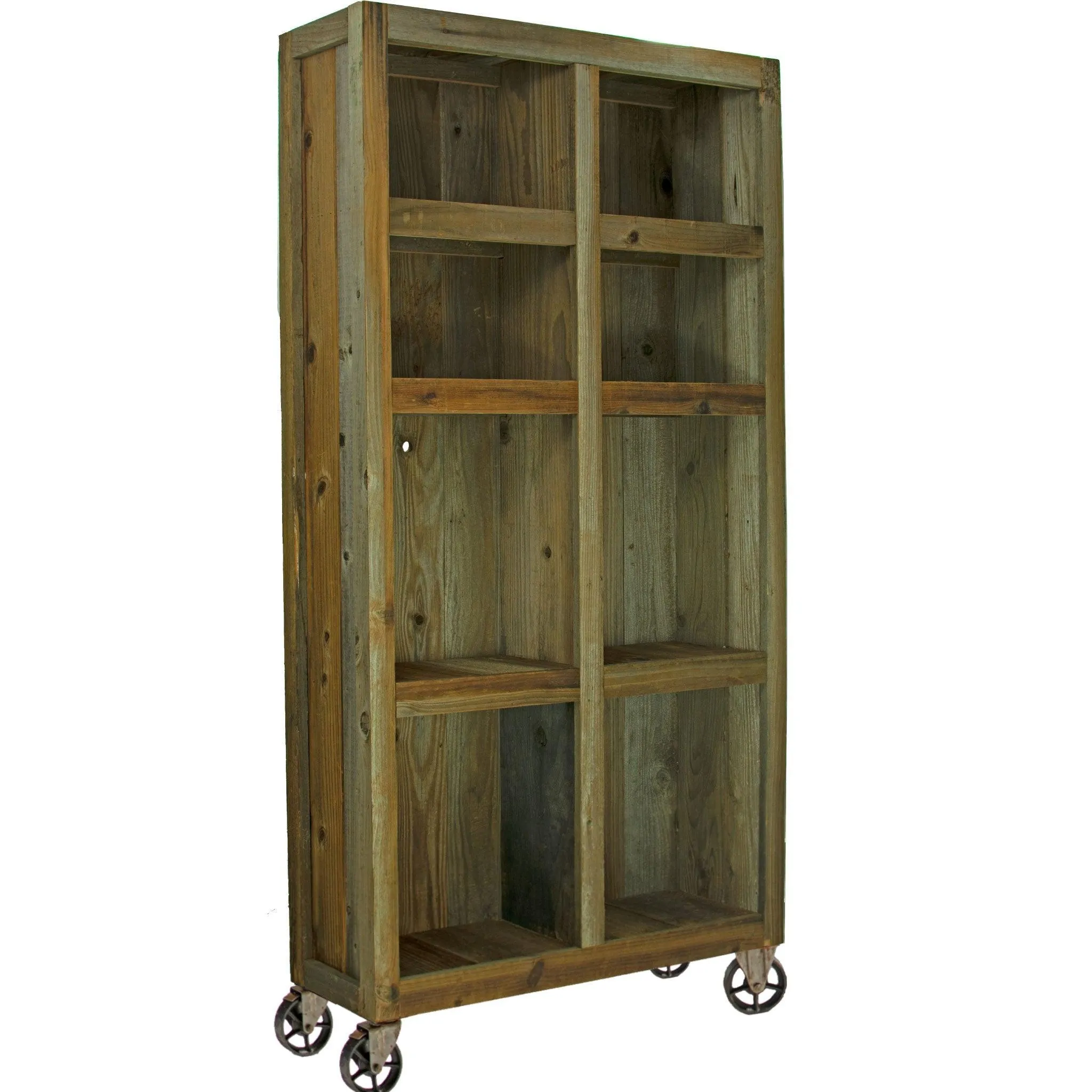 Rolling Redwood Storage Cabinet