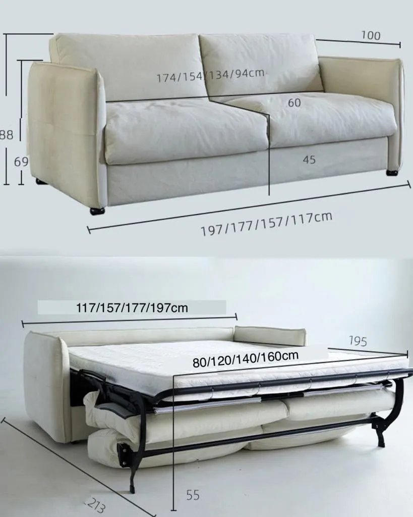 Ron Foldable Sofa Bed with Mattress