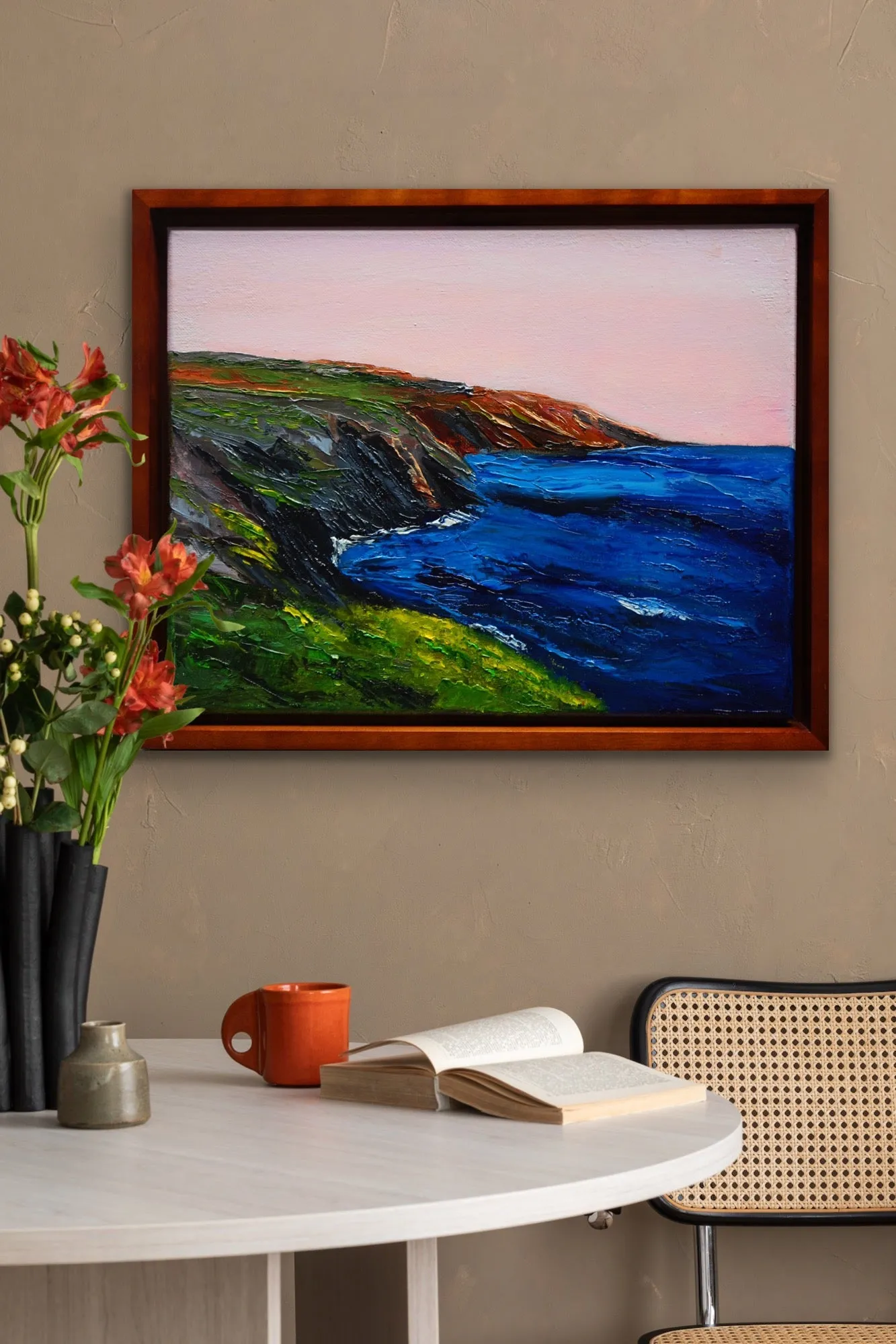 Santa Cruz Sunset-Original Oil Painting