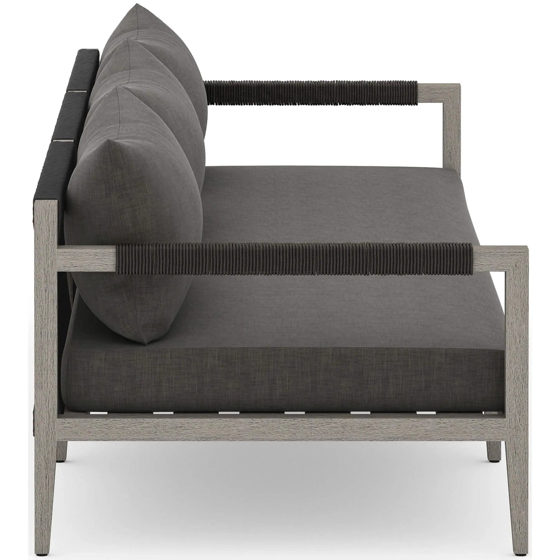 Sherwood Outdoor Sofa, Charcoal/Weathered Grey