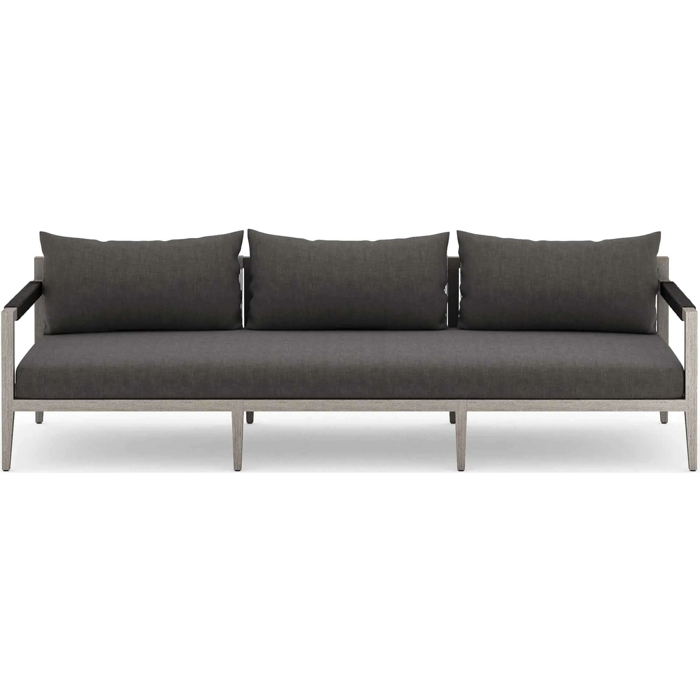 Sherwood Outdoor Sofa, Charcoal/Weathered Grey