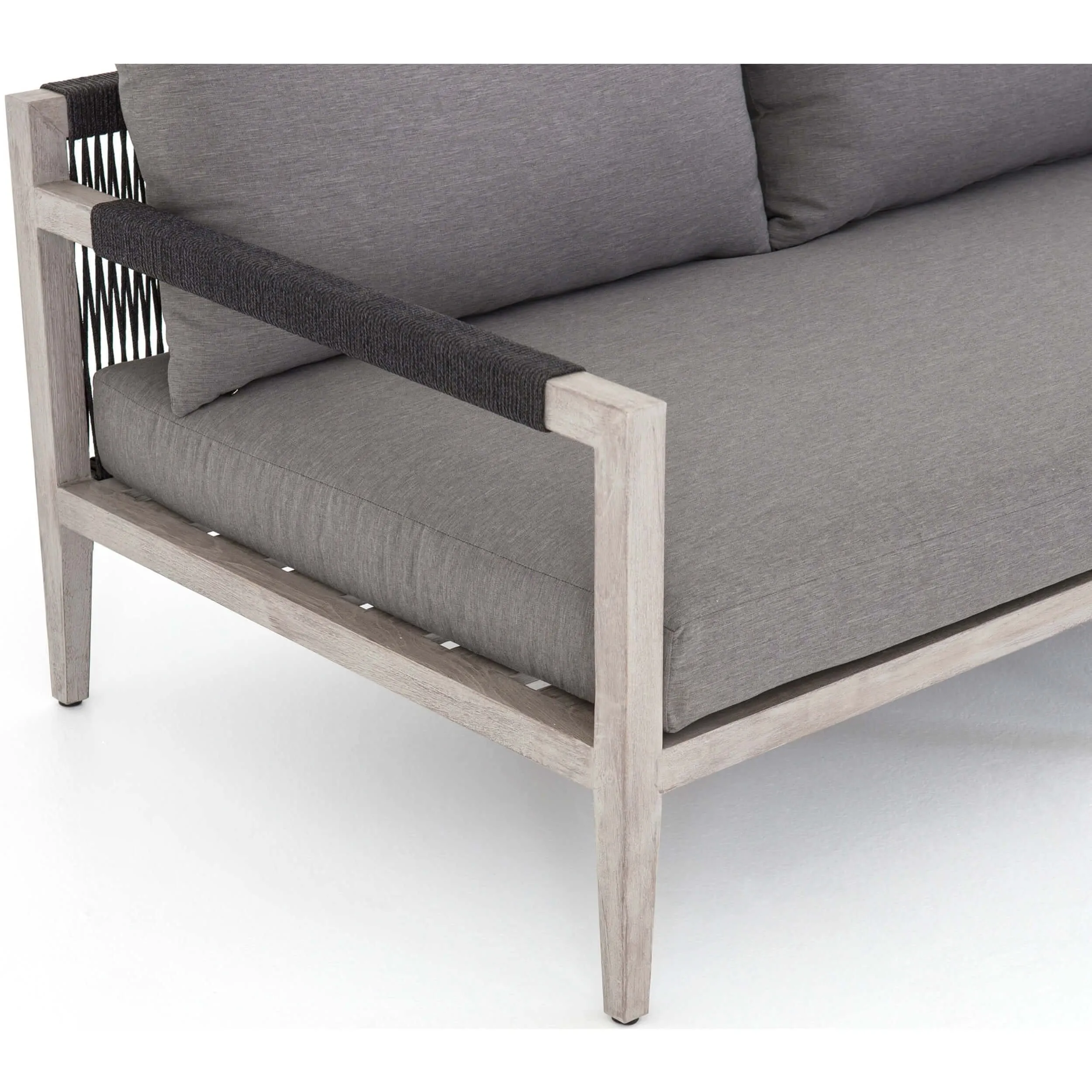 Sherwood Outdoor Sofa, Charcoal/Weathered Grey