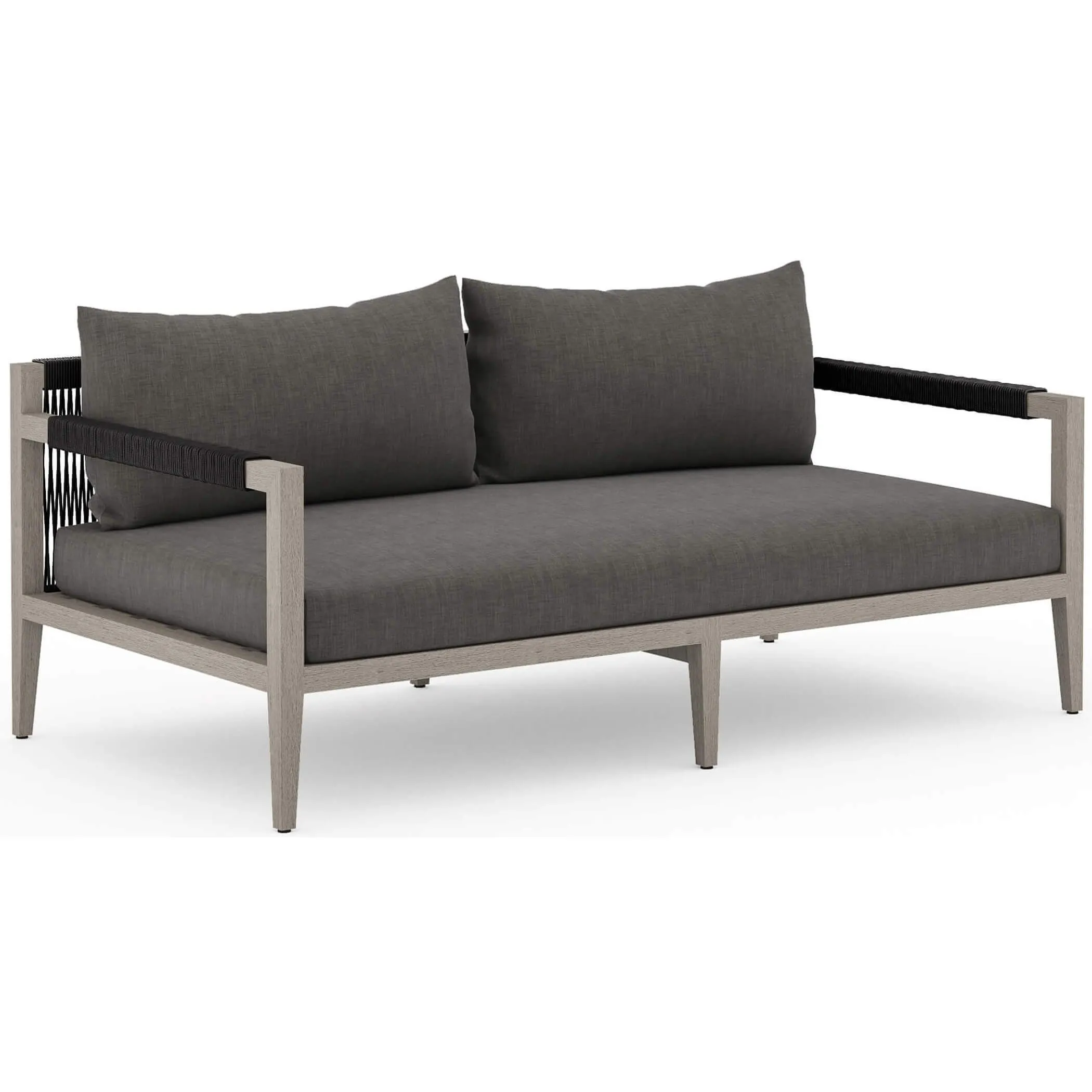 Sherwood Outdoor Sofa, Charcoal/Weathered Grey
