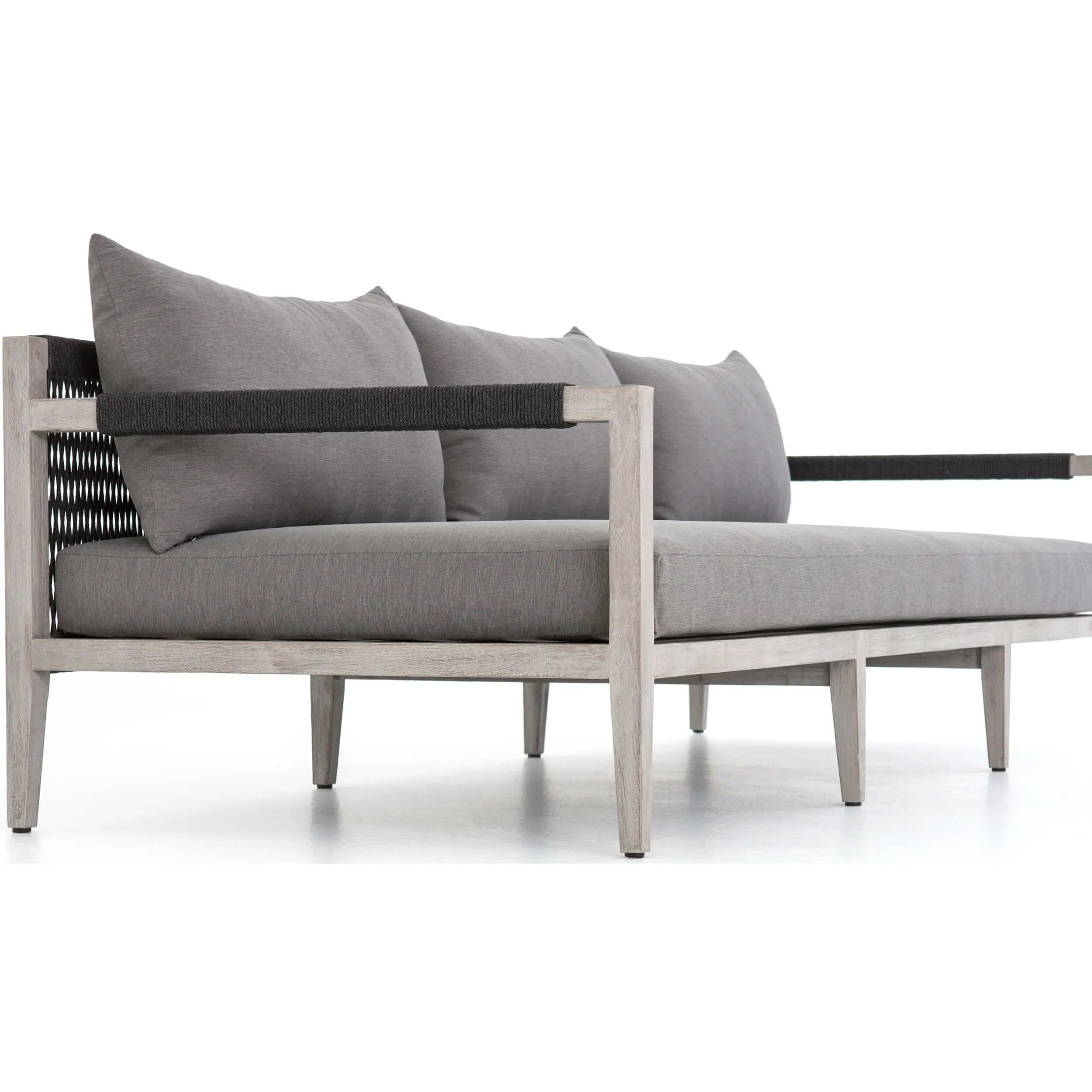 Sherwood Outdoor Sofa, Charcoal/Weathered Grey