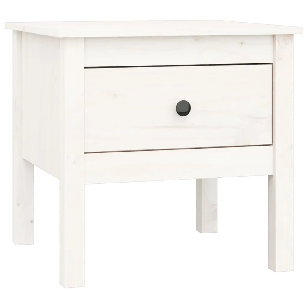 Side Tables 2 pcs White 50x50x49 cm Solid Wood Pine