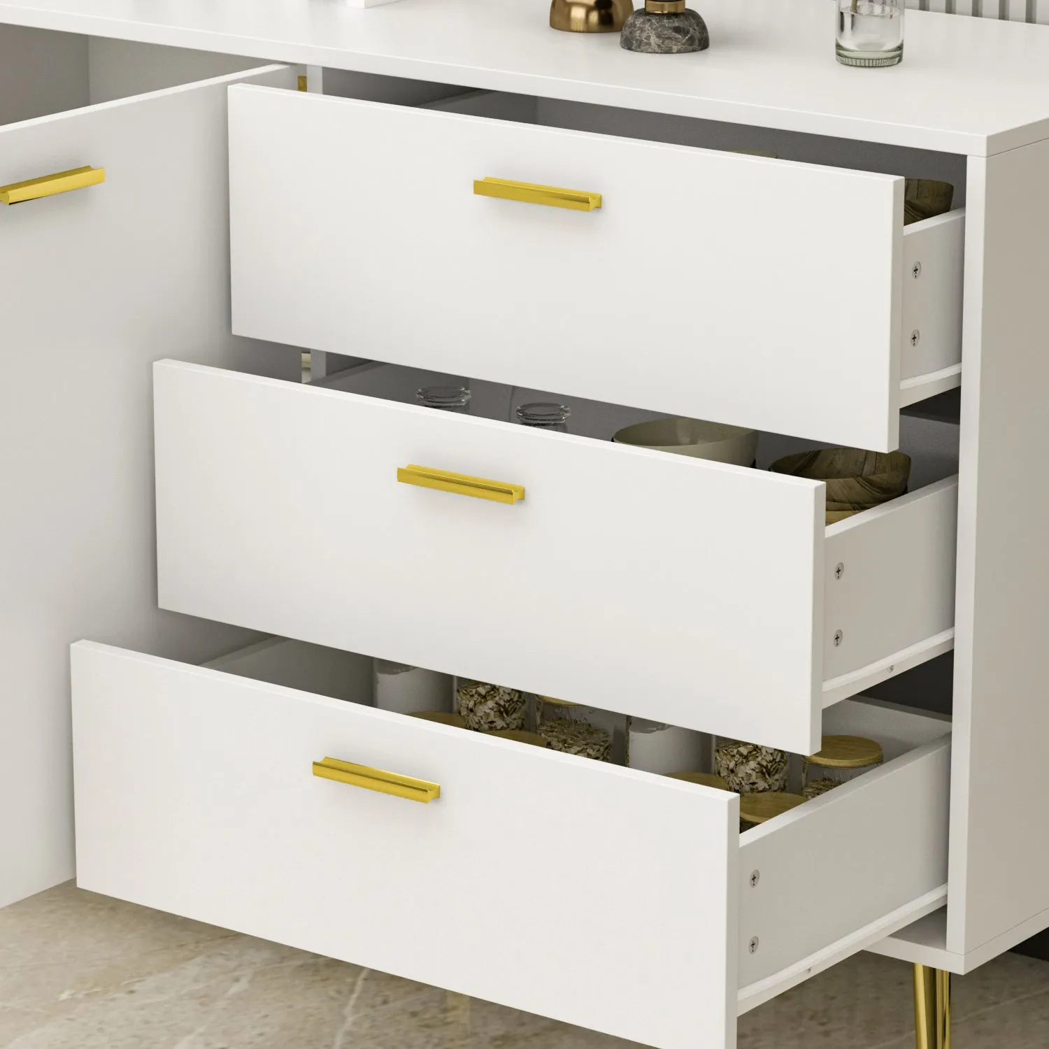 Sideboard Buffet Server Wide Stand Cabinet with Large Storage