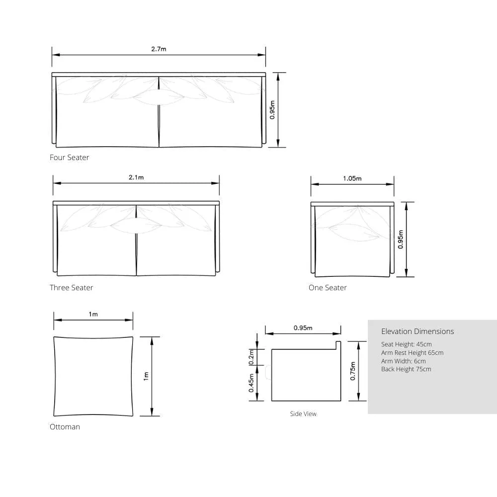 SINGITA SOFAS | 3 SEATER