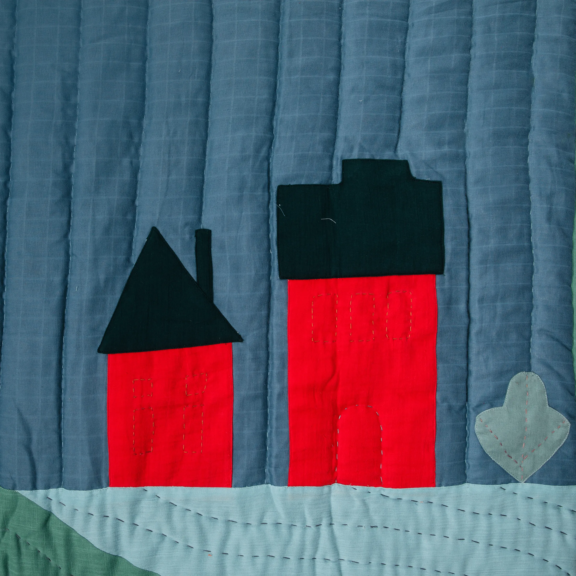 Something Beautiful is on the Horizon (Muslin Handmade Baby Quilt)